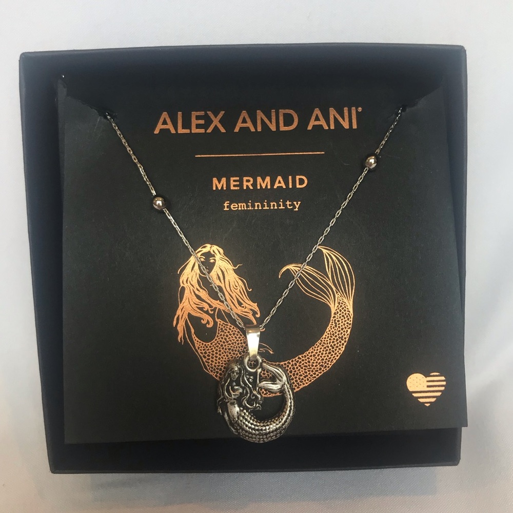 ALEX AND ANI | silver mermaid expandable necklace